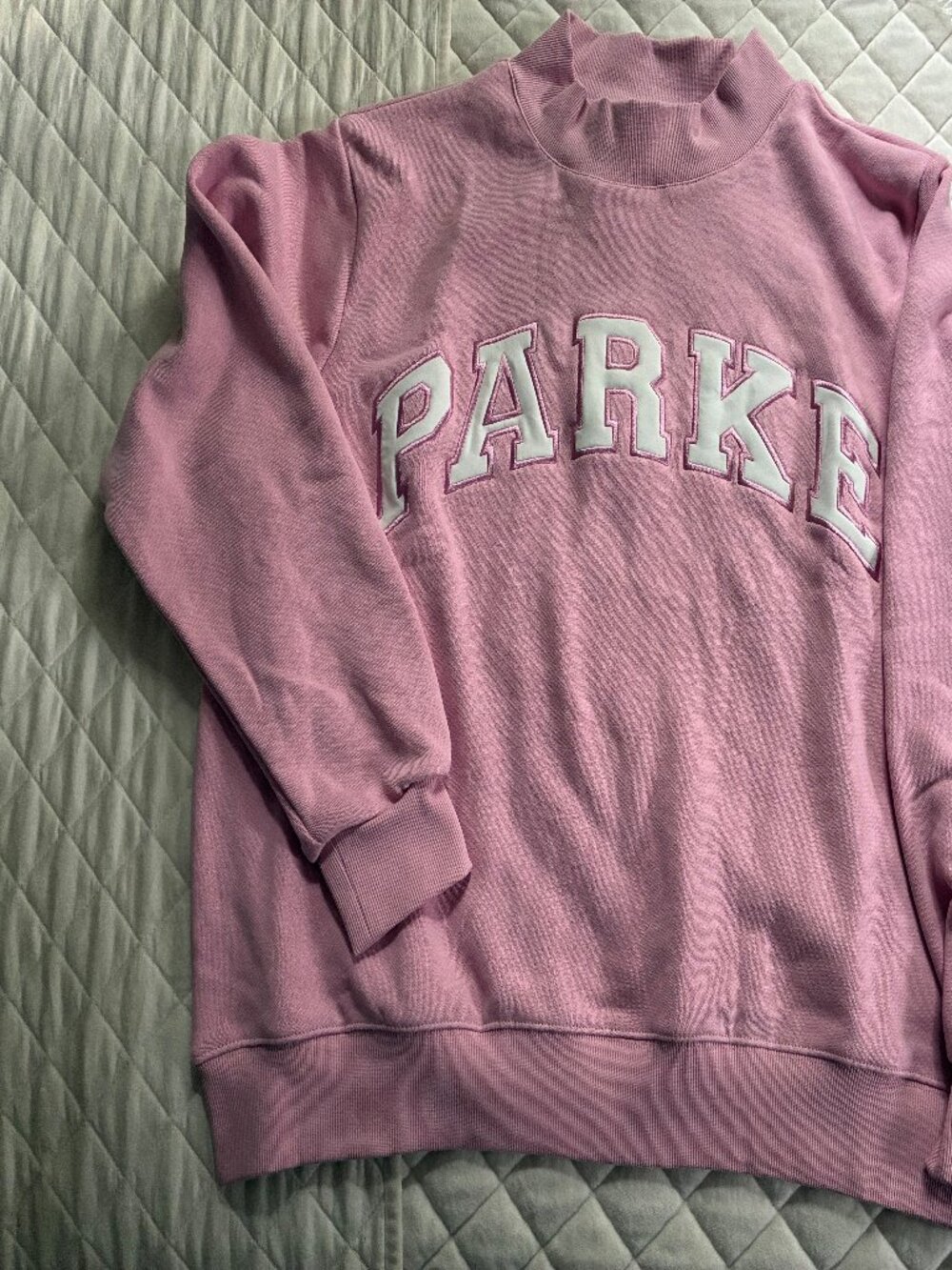 PARKE Varsity Mockneck - Fairy Pink + White - L/XL